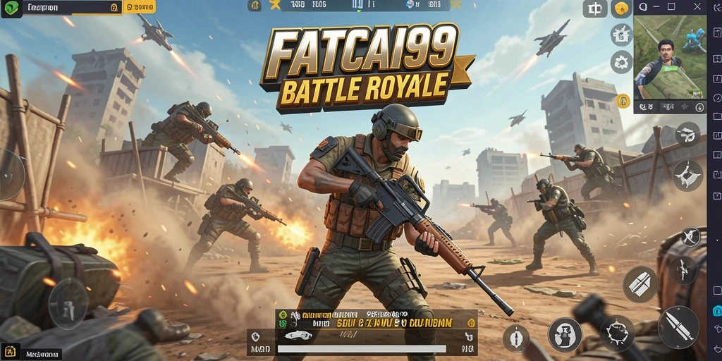 Screenshot dari gameplay FATCAI99, menunjukkan pertarungan intens dan penggunaan senjata.