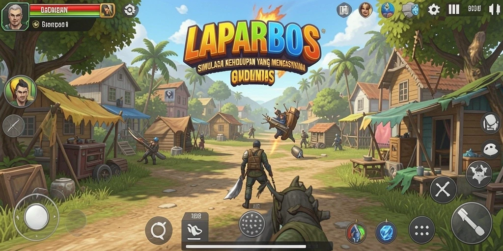 Tangkapan layar LAPARBOS menampilkan aktivitas gameplay yang seru dan interaksi karakter.