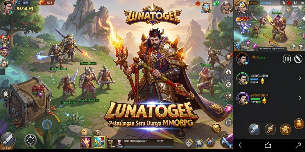 Tampilan menawan dari gameplay MMORPG LUNATOGEL yang mengasyikkan.