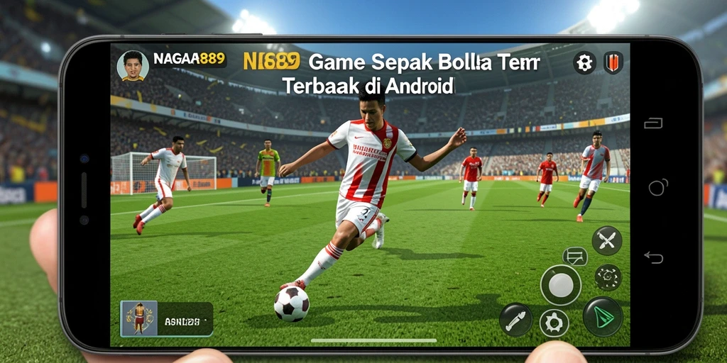 Tampilan gameplay seru dari NAGA889 saat pertandingan sepak bola.