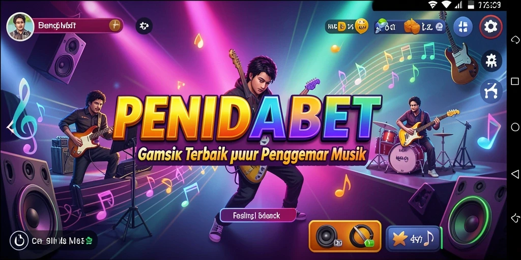 Tangkapan layar PENIDABET menampilkan gameplay seru dengan berbagai lagu.