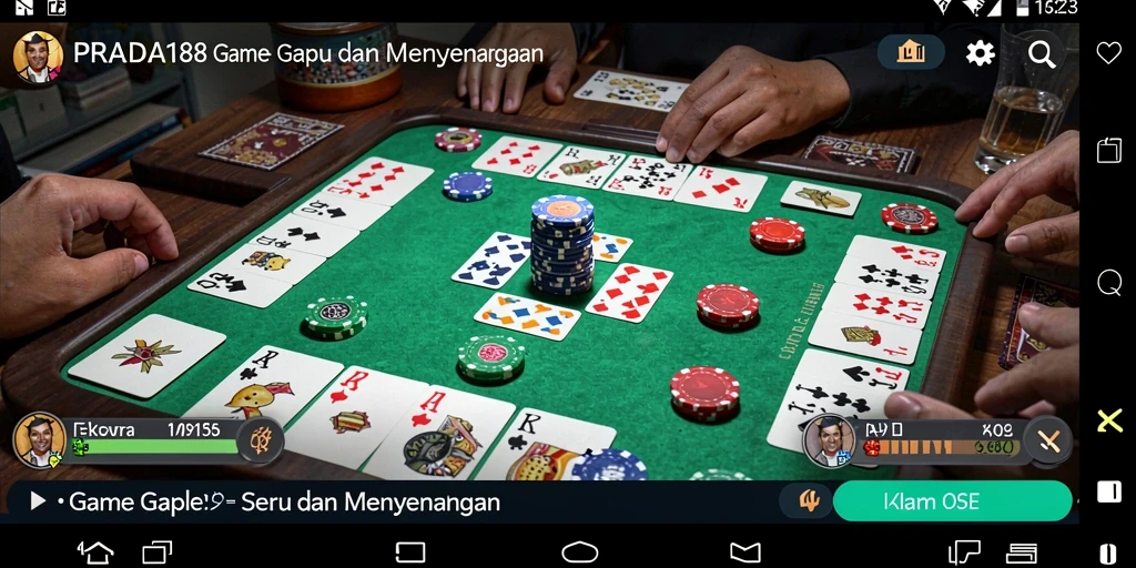 Gameplay seru PRADA188 yang memukau dalam permainan Gaple.