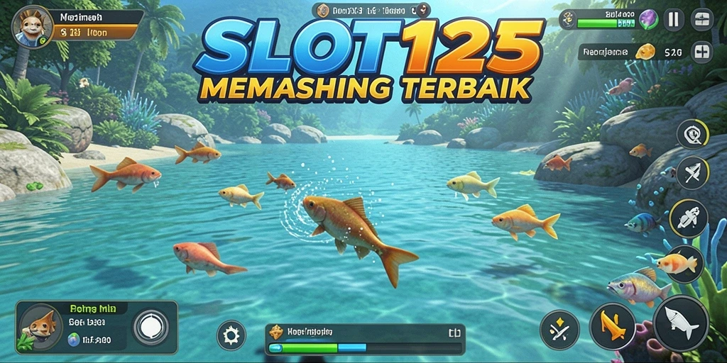 Pengambilan gambar yang menangkap keseruan memancing di SLOT123.